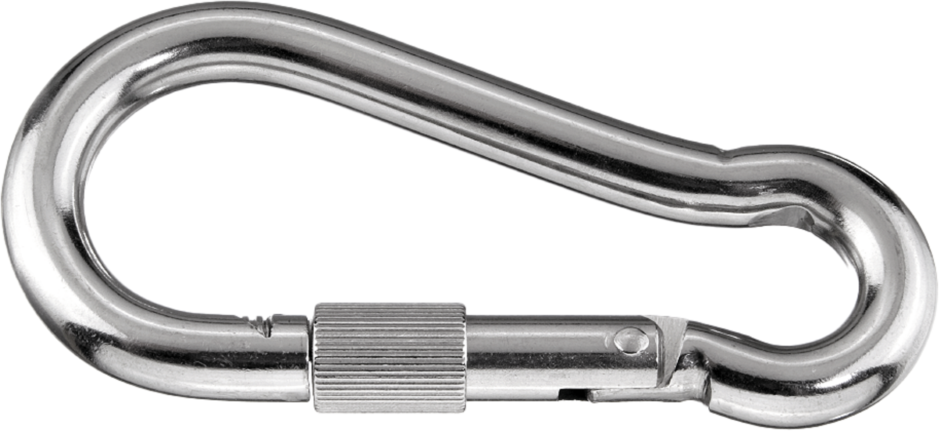 Spring hooks with safety screw closure prepacked